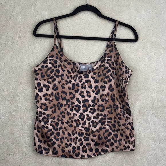 ASOS Women Spotted Animal Leopard Print Copped Cami Size 6 - Picture 5 of 6